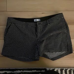 Old Navy Jacquard Black White Dot Shorts